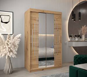 Armoire à portes coulissantes york 1 Imitation chêne - Largeur : 120 cm - 2 porte