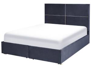 Doppelbett VERNOYES Schwarz - Gold - Breite: 148 cm