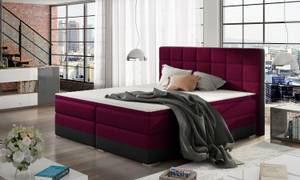 Boxspringbett GLOSSON Rot - Breite: 155 cm