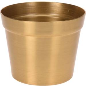Blumenübertopf, golden, Ø 11 cm Gold - Metall - 14 x 11 x 14 cm