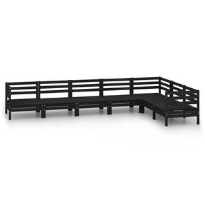 Garten-Lounge-Set Schwarz - Massivholz - Holzart/Dekor - 64 x 63 x 64 cm