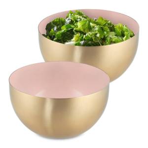 2 x Salatschüssel Edelstahl rosa-gold Gold - Hellrosa