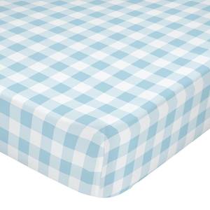 Vichy Spannbetttuch Blau - Textil - 4 x 90 x 200 cm