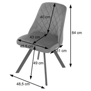 Esszimmerstuhl K25 (6er-Set) Blau