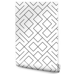 Papier Peint motif géométrique moderne Noir - Blanc - Papier - 53 x 1000 x 1000 cm