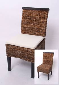 Esszimmerstuhl Acireale (2er-Set) Braun - Rattan - 47 x 93 x 43 cm