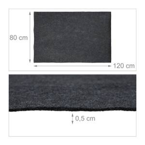 Bodenschutzmatte waschbar Grau - Kunststoff - Textil - 120 x 1 x 80 cm