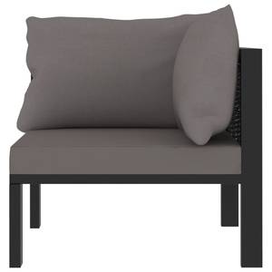 Modular-Sofa-Eckteil 49397 Grau - Metall - Polyrattan - 68 x 64 x 68 cm