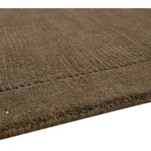 Tapis uni pure laine tufté CANDY Marron foncé - 160 x 230 cm