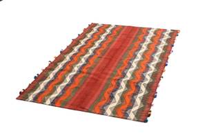 Tapis Jajim CCXXVIII Rouge - Textile - 121 x 1 x 191 cm