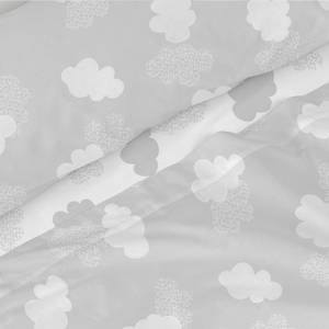 Clouds Bettlaken-set Grau - Textil - 1 x 160 x 270 cm