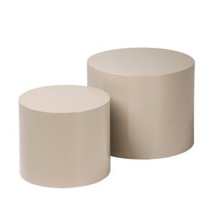 Tables d’appoint Circle (2 éléments) Coloris lave - Sable brillant