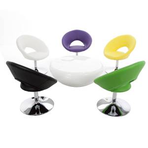 Fauteuil cocktail Wilander Cuir synthétique blanc - Pivotant