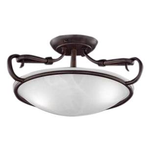 Plafondlamp Como Wit - Glas - Hoogte: 17 cm