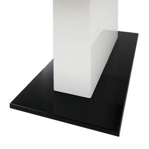 Table Corana 180 x 100 cm - Etagère, blanc fini brillant