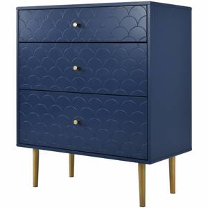 Buffet Aphrodite Ⅸ Bleu - Bois manufacturé - Métal - 48 x 20 x 95 cm