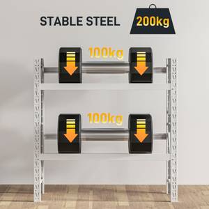 Getränkekistenregal 838-458V00WT Weiß - Metall - 30 x 110 x 110 cm