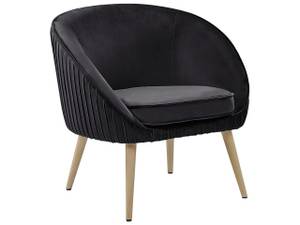 Fauteuil TROMSO Noir - Chêne clair