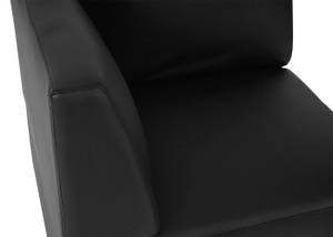Modular 3-Sitzer Sofa Moncalieri Schwarz - Kunstleder - 197 x 76 x 72 cm