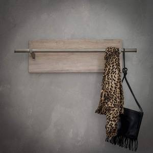 Wandgaderobe Joko Braun - Silber - Holzwerkstoff - Metall - 85 x 25 x 30 cm