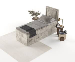 Boxspringbett Indeo Beige - Breite: 100 cm - H2