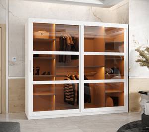 ARMOIRE À PORTES COULISSANTES DOME Largeur : 200 cm - Argenté