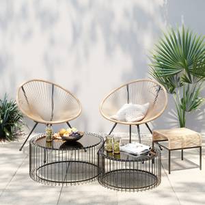 Fauteuil de jardin Acapulco Beige - Marron