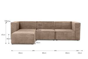 Sofa Chaiselongue HARPER Beige