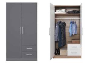 Schrankkombination SMART Grau - Holzwerkstoff - 245 x 190 x 196 cm