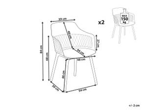 Chaise de salle à manger ALMIRA Blanc