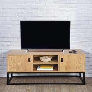 Meuble TV en bois et métal Abbott Bois massif - 117 x 48 x 39 cm