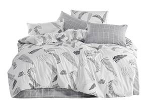 Set LEAF Grau Grau - Textil - 140 x 1 x 200 cm