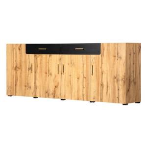 Sideboard NaturⅢ Beige - Holzwerkstoff - Kunststoff - 40 x 80 x 208 cm