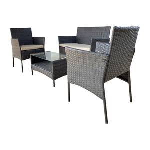 Garten Lounge Viburno Grau - Metall - Kunststoff - 56 x 82 x 96 cm