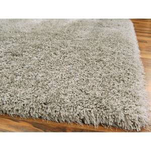 Tapis shaggy tufté FLOOD Argenté - 100 x 150 cm