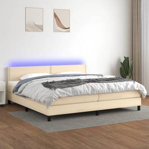 Boxspringbett 3017265-8 Weiß - Holzwerkstoff - Massivholz - 200 x 88 x 203 cm