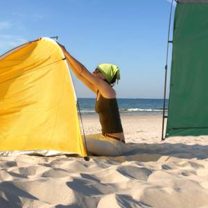 Tente de douche camping XXL Vert - Gris - Noir - Métal - Textile - Matière plastique - 157 x 275 x 154 cm