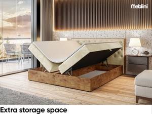 Boxspringbett Lofty 3 Beige - Breite: 209 cm - H4