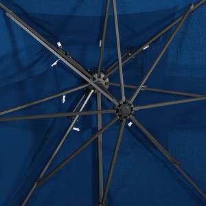 Parasol en porte-à-faux Bleu - Textile - 250 x 253 x 250 cm
