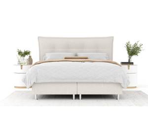 Boxspringbett Minori Beige - Breite: 200 cm