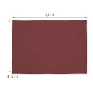 Voile d'ombrage bordeaux rectangulaire 550 x 450 cm