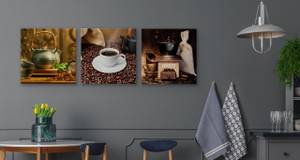 Set De Tableaux GRAINS DE CAFÉ Café 3D 120 x 40 x 40 cm