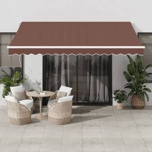 Auvent rétractable 3006542-4 Marron - 350 x 400 cm