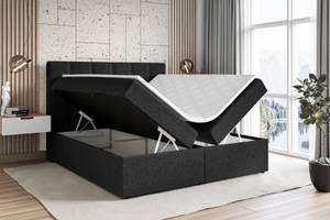 Boxspringbett MARCE Schwarz - Breite: 140 cm - H4