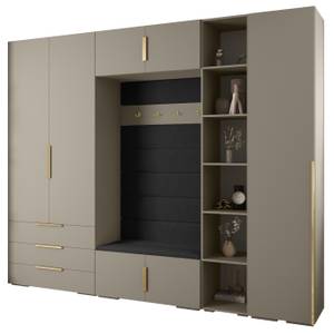 Garderobe Inova 1 Z11 Schwarz - Gold - Grau - Gold