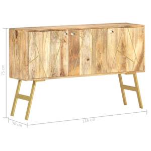 Sideboard 3000382 Braun - Metall - Massivholz - Holzart/Dekor - 118 x 75 x 30 cm