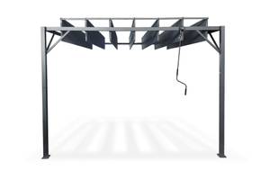 Pergola bioclimatique BAHIA adossée Gris - 291 x 291 cm