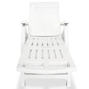 Chaise longue 294285 Blanc - Matière plastique - 72 x 101 x 195 cm