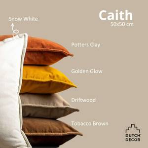 Dekokissen Caith Gelb - Textil - 50 x 50 x 50 cm