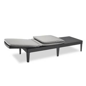 Chaise longue 432693 Gris - Matière plastique - 58 x 29 x 187 cm